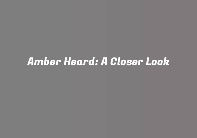 Why Do People Love Amber Heard?