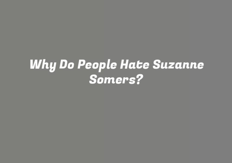 Why Do People Hate Suzanne Somers?