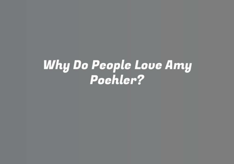 Why Do People Love Amy Poehler?