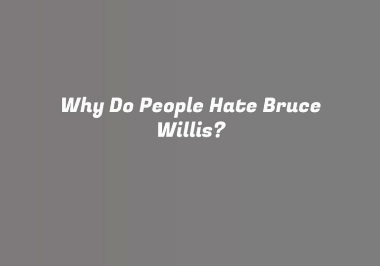 Why Do People Hate Bruce Willis?