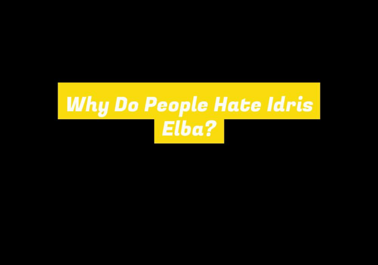 Why Do People Hate Idris Elba?