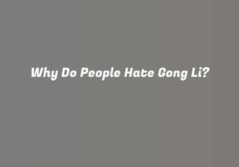 Why Do People Hate Gong Li?