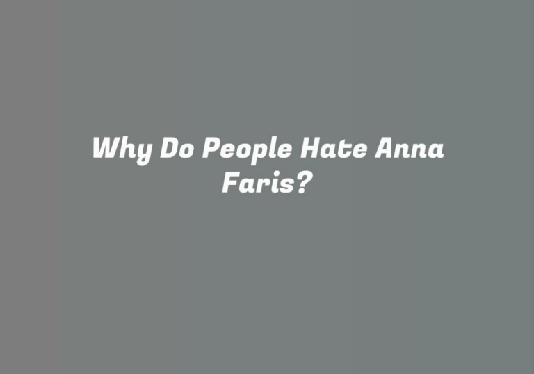 Why Do People Hate Anna Faris?