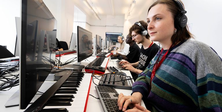 What are the Fundamental Concepts Taught in the MA Music Production Course?